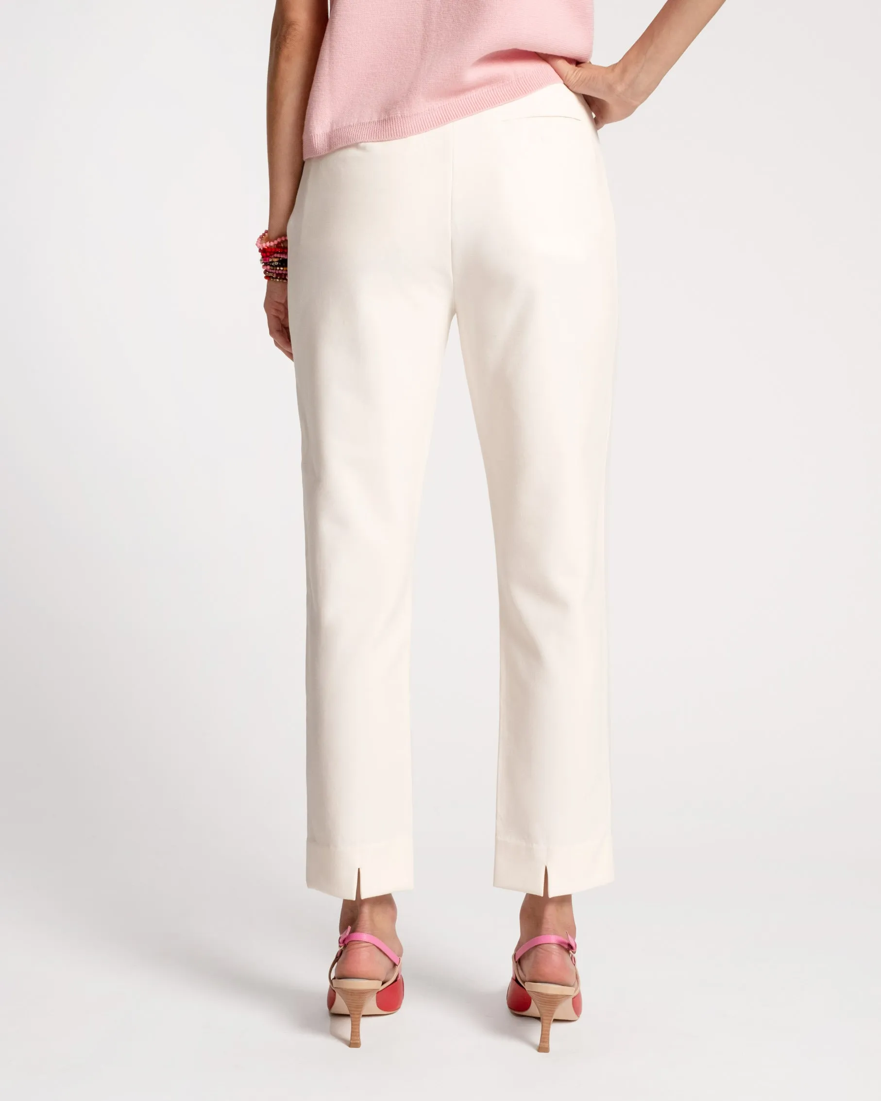 Lucy Japanese Stretch Cigarette Pant - Oyster