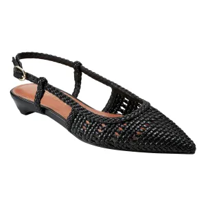 Marc Fisher Women's Kelysa Black/Ft Woven Fez Nappa Pt M