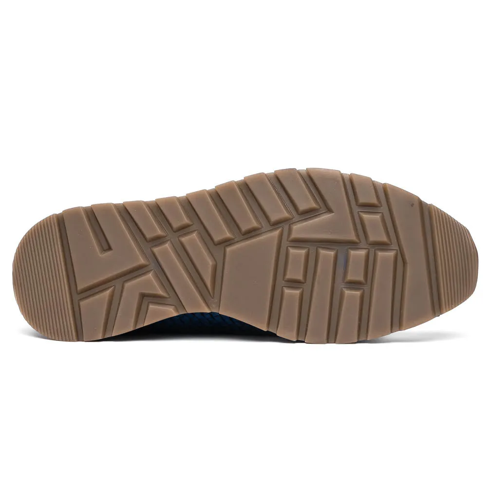 Marco Di Milano Roma Black Woven Calfskin & Crocodile Sneakers