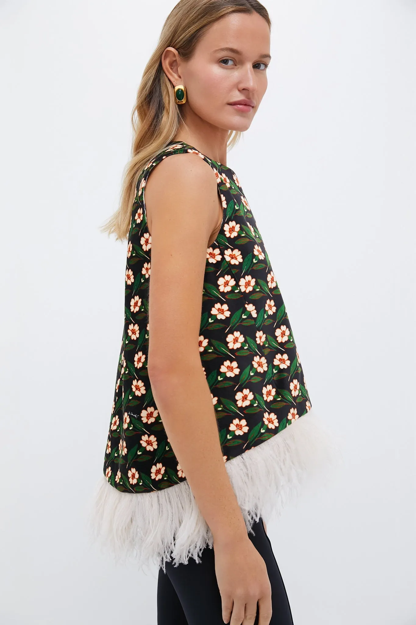 Mayfair La Scala Top With Feathers