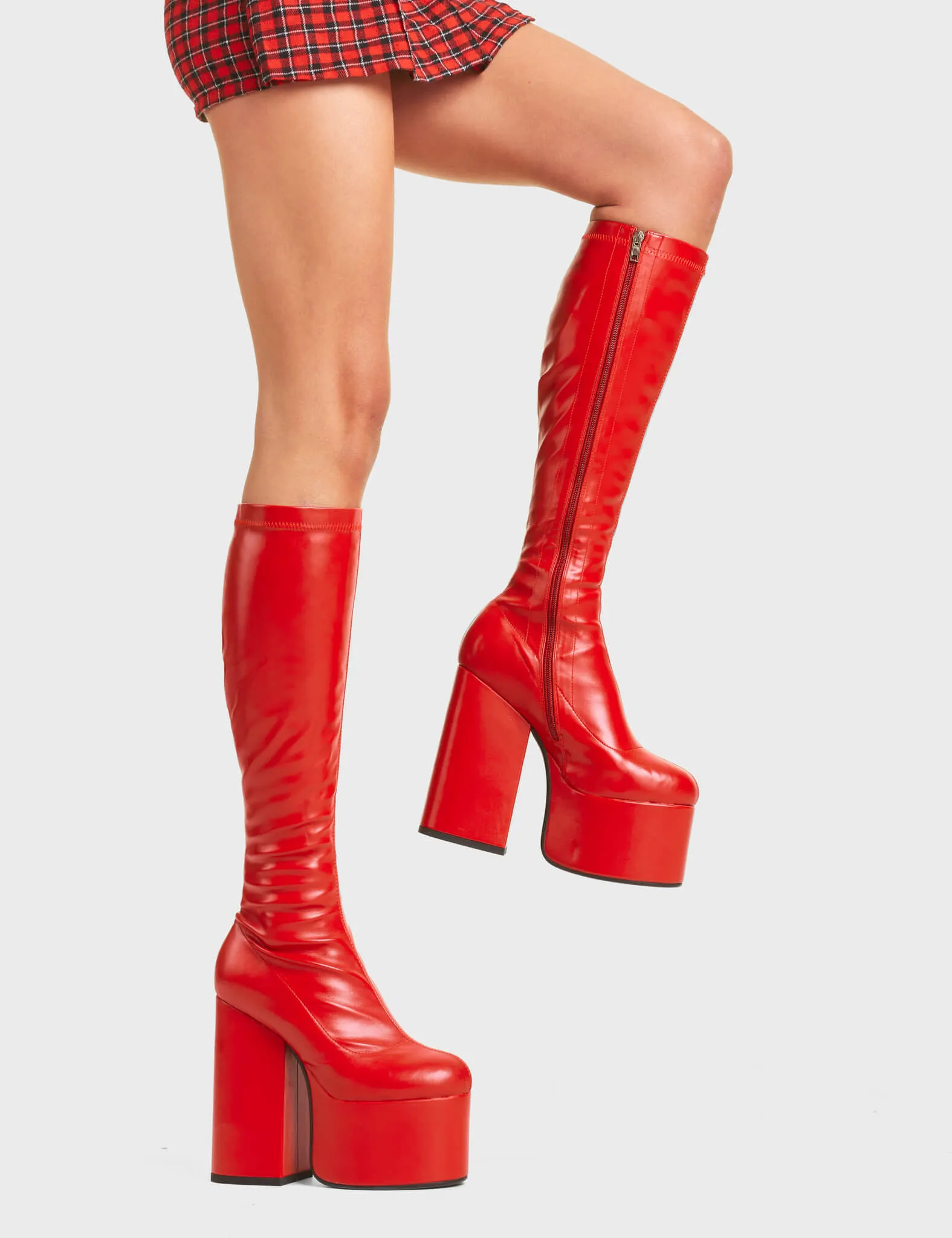 Messenger Platform Knee High Boots
