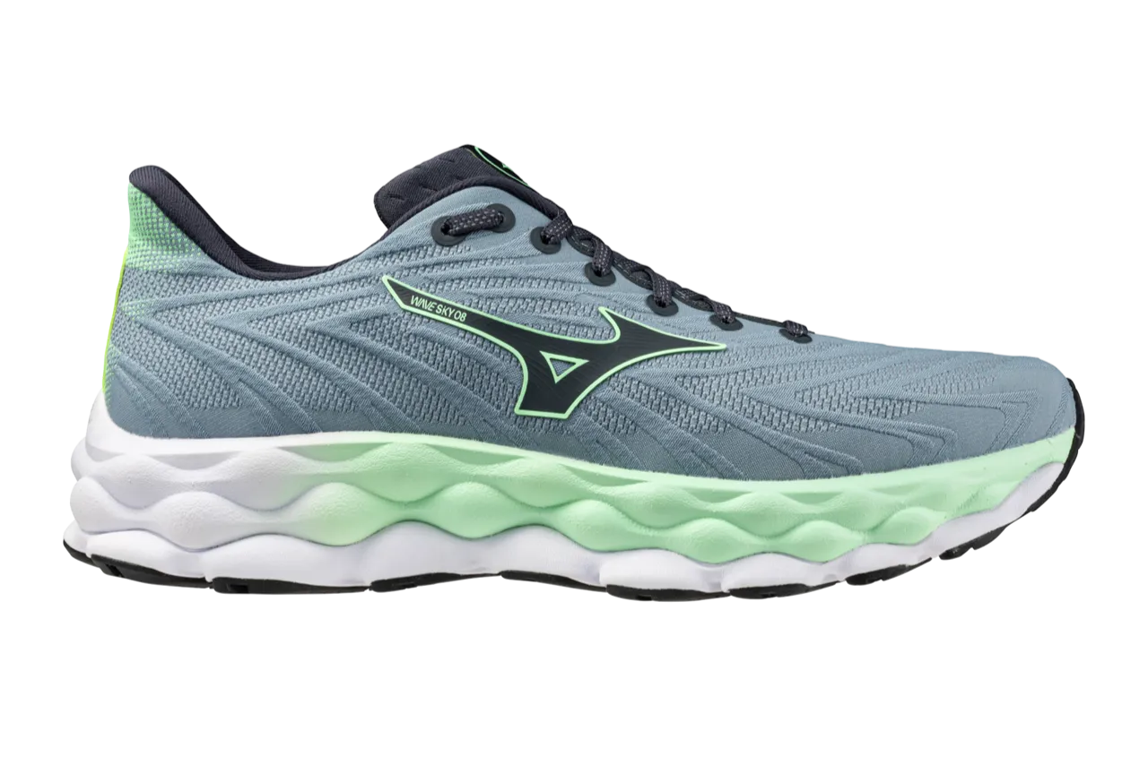 Mizuno Wave Sky 8 (D Width) - Citadel/Vintage Indigo/Neo Mint (Mens)
