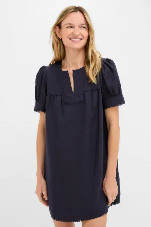 Navy Linen Bridget Dress