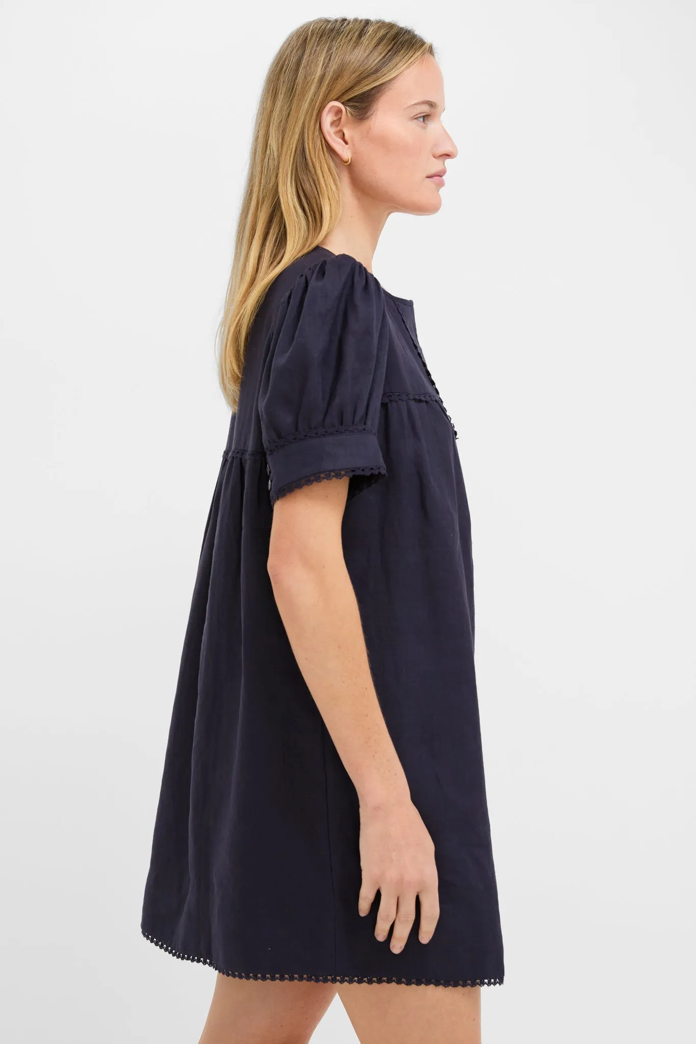 Navy Linen Bridget Dress