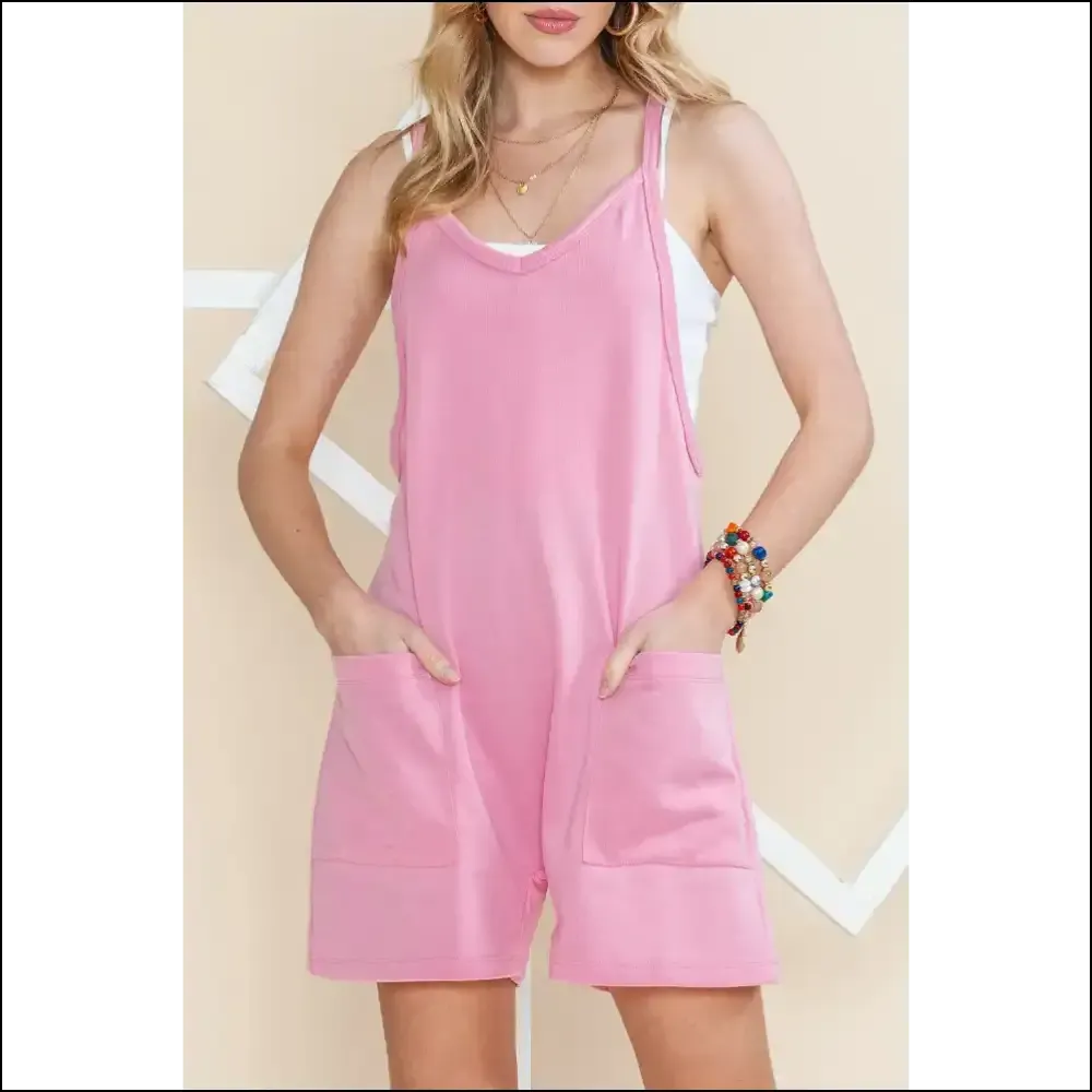 Needful Things: Chic Pink Spaghetti Strap Romper - Goddess  💖