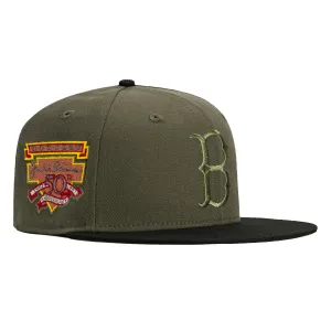 New Era 59Fifty Brooklyn Dodgers Jackie Robinson 50th Anniversary Patch Hat - Olive, Black