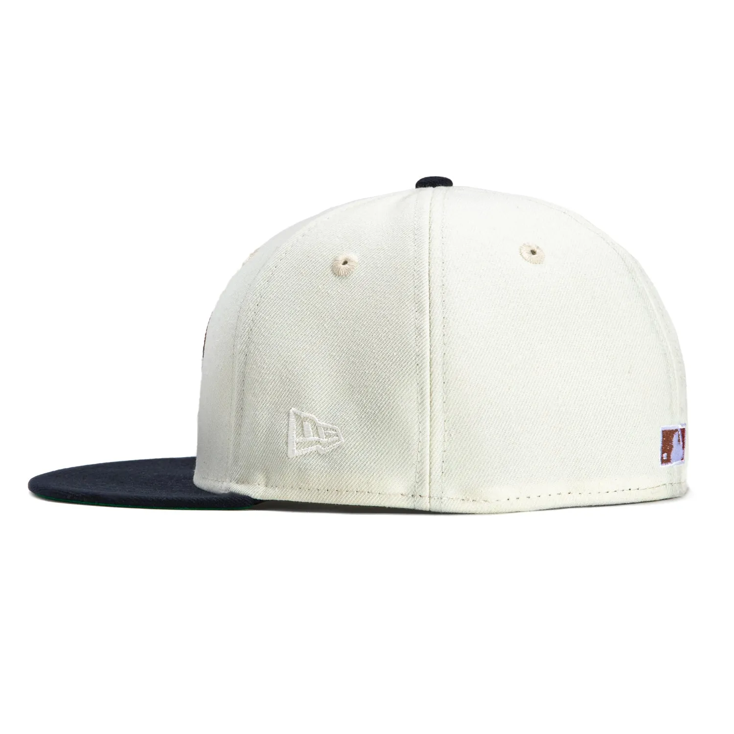 New Era 59Fifty Cincinnati Reds 150th Anniversary Patch Hat - White, Navy, Green, Metallic Copper