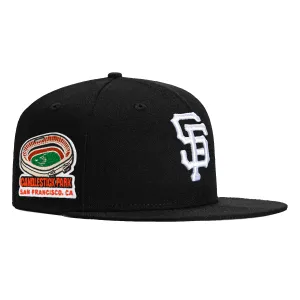 New Era 59Fifty Rhinestone San Francisco Giants Candlestick Park Patch Hat - Black
