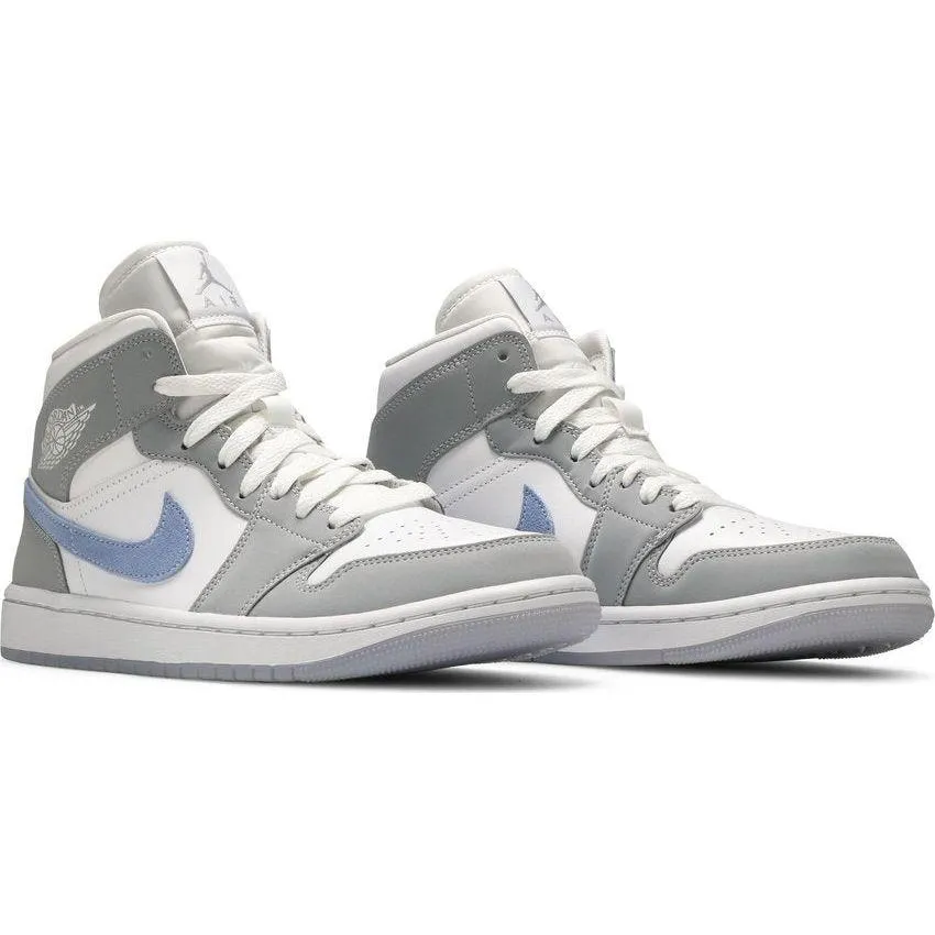Nike Air Jordan 1 Mid 'Wolf Grey Aluminum' Wmns