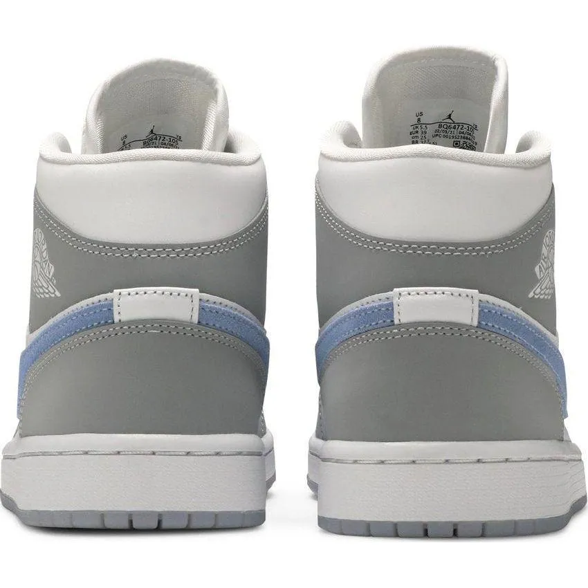 Nike Air Jordan 1 Mid 'Wolf Grey Aluminum' Wmns