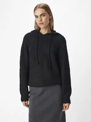 OBJMilu Knitted Hoodie - Black