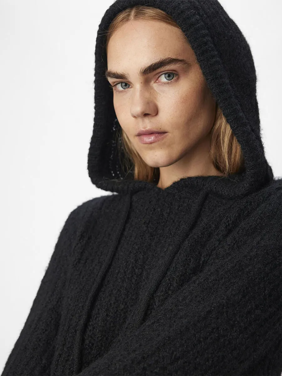 OBJMilu Knitted Hoodie - Black