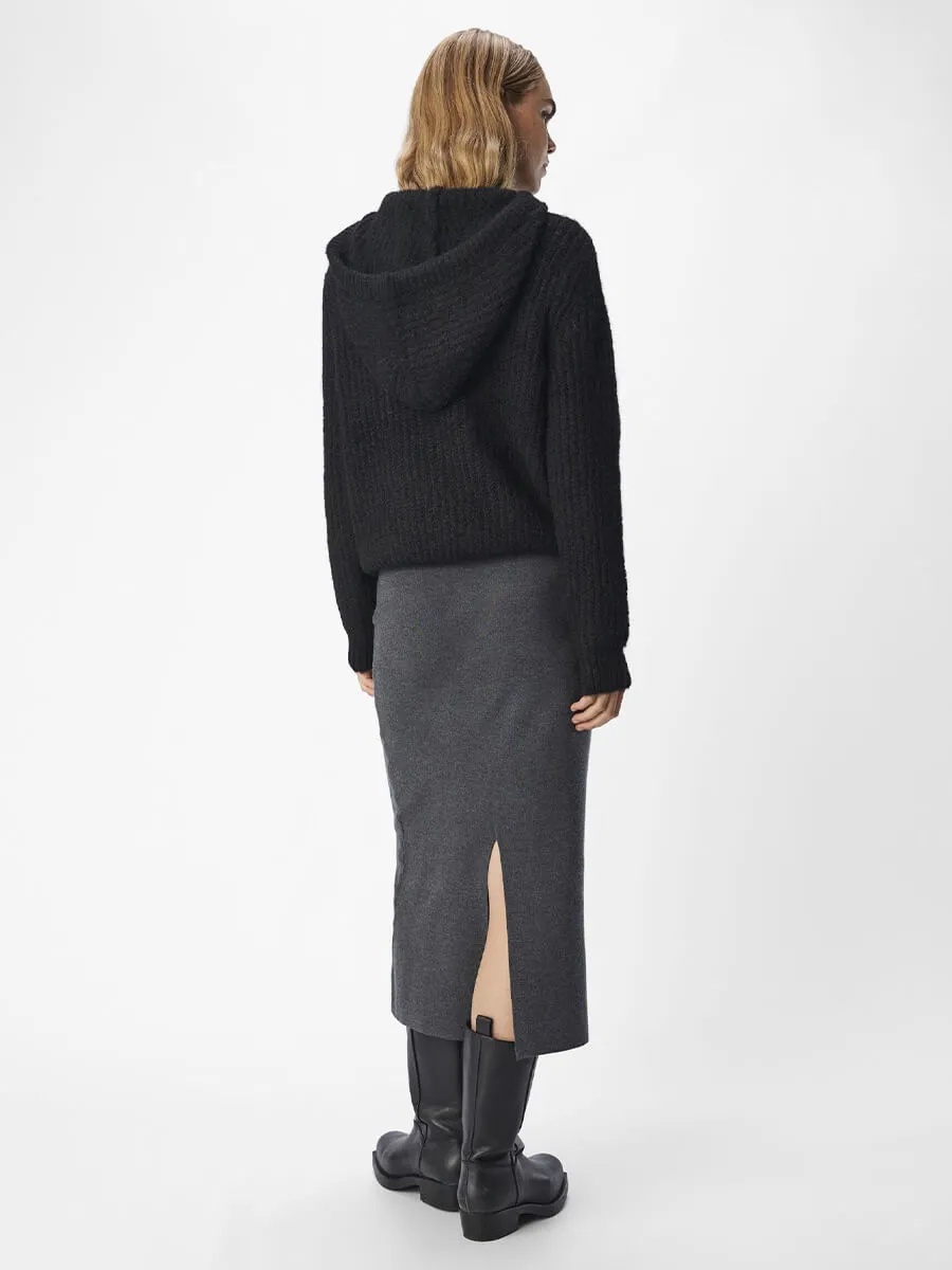 OBJMilu Knitted Hoodie - Black