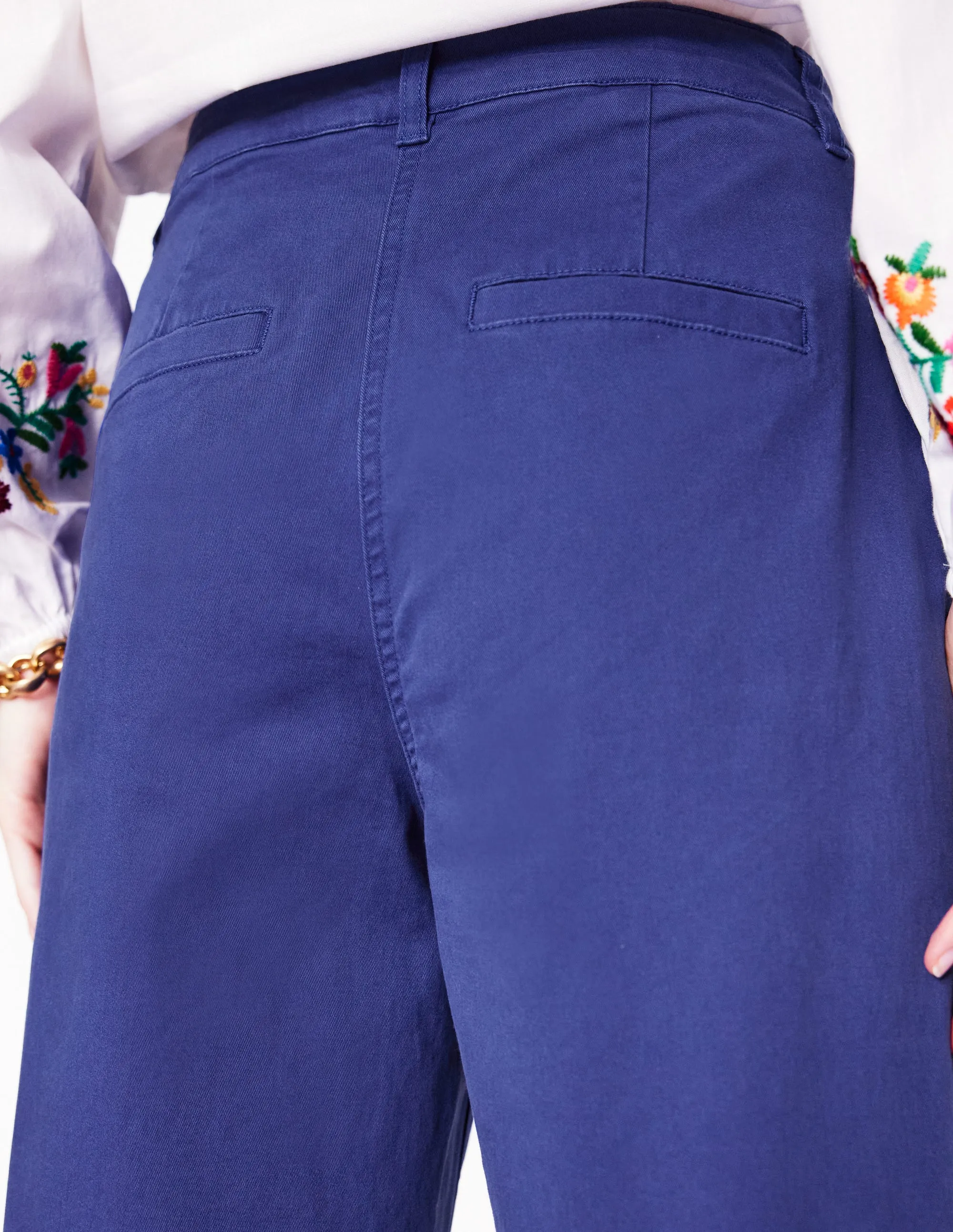 Patch Pocket Crop Chino-Starboard Blue