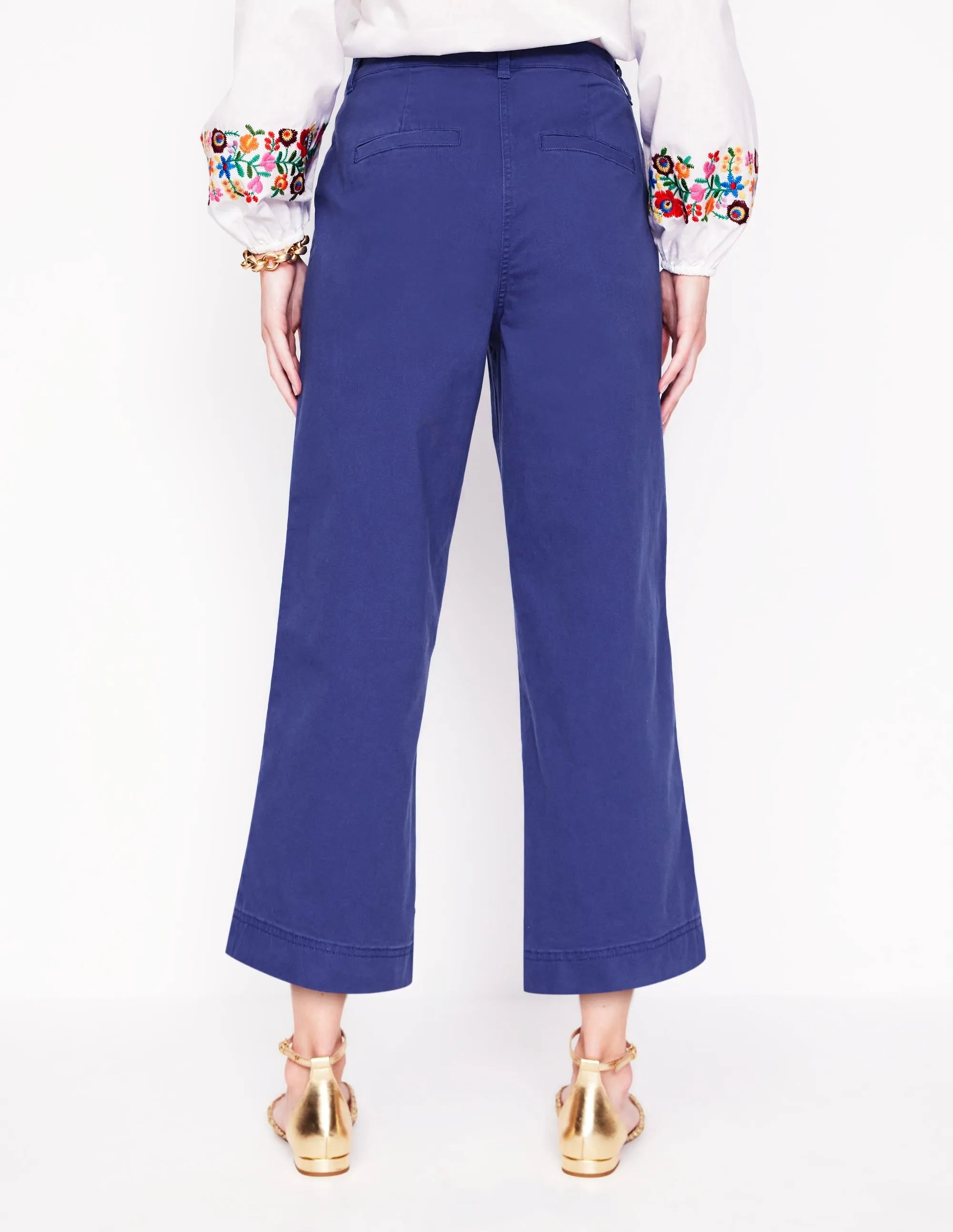Patch Pocket Crop Chino-Starboard Blue
