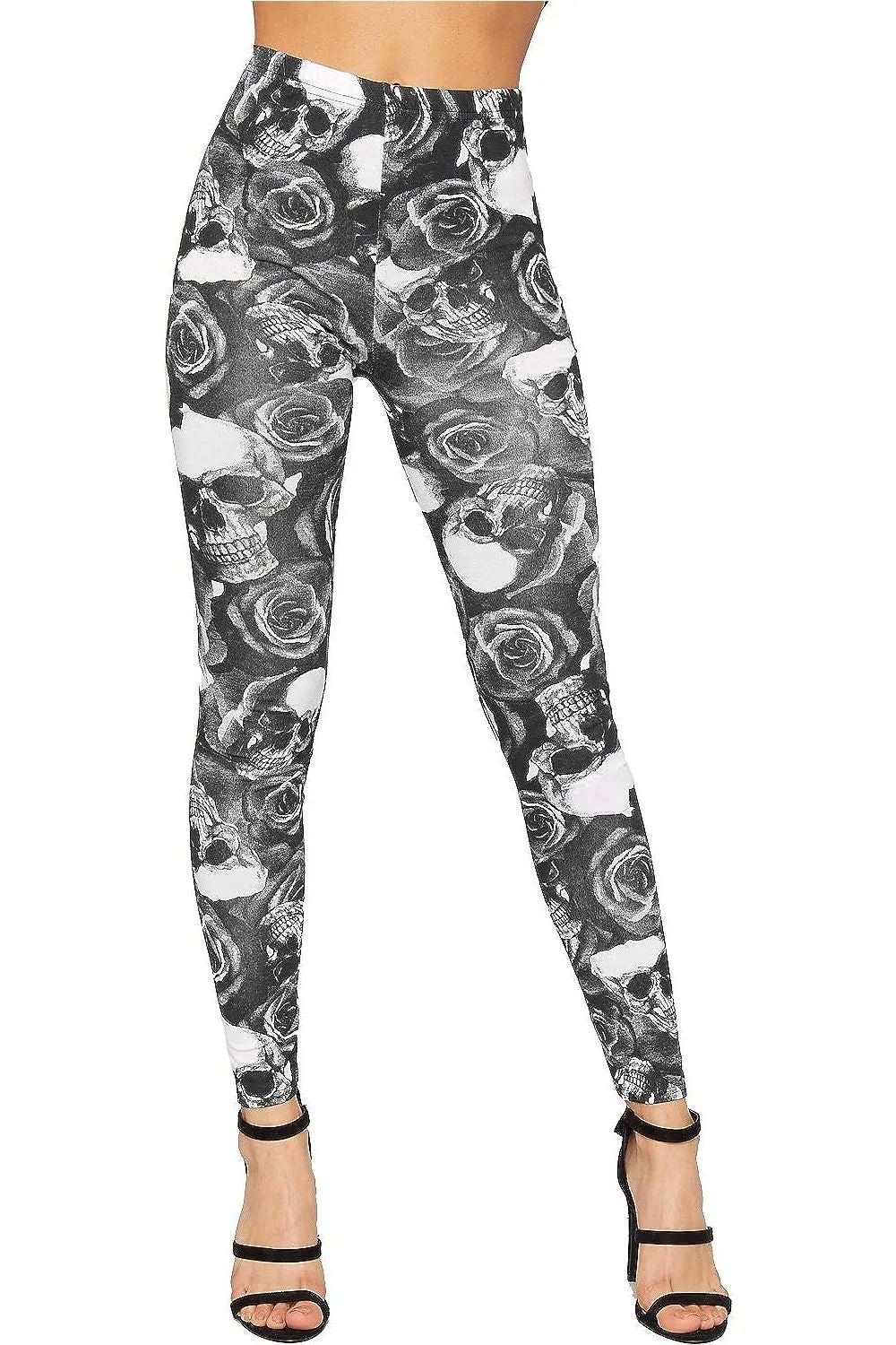 Plus Size Skull Pirate Print Leggings
