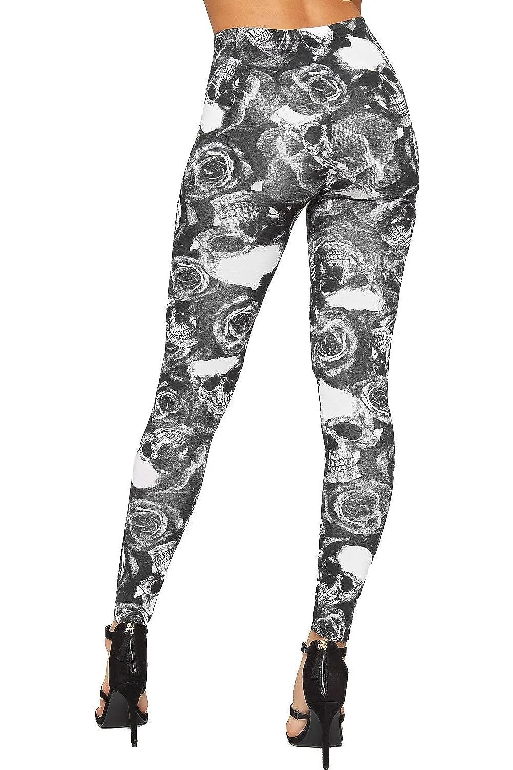 Plus Size Skull Pirate Print Leggings