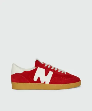 Red Retrò Trainer sneakers in "TheMwave" suede