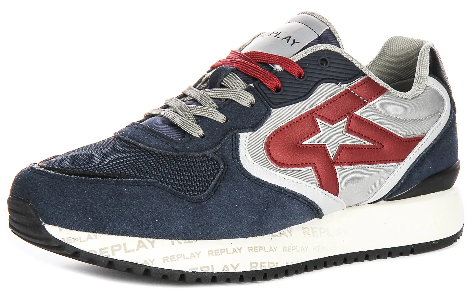Replay Fiber M Sense In Navy Red For Men