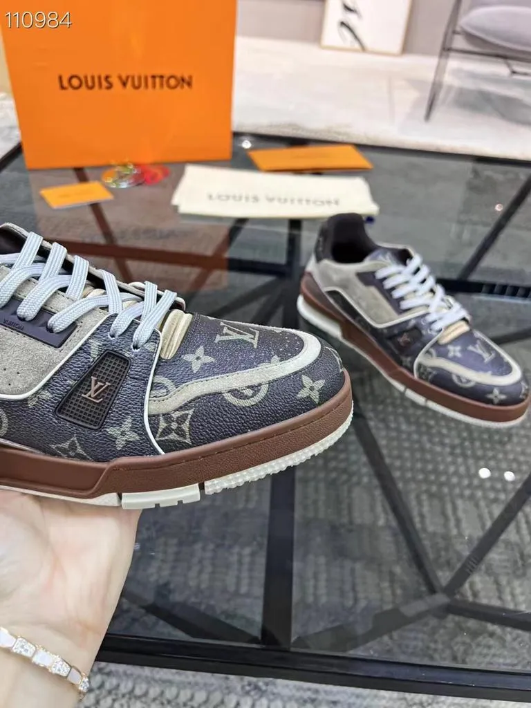 Retro Leather Trainers