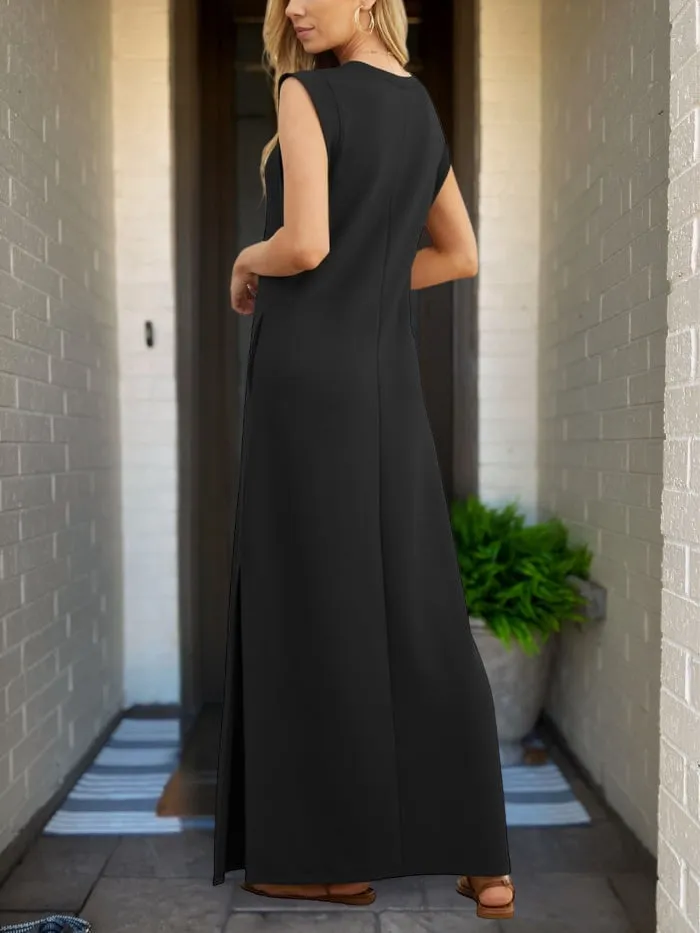 Rica | Elegant Linen Dress with Handmade Details