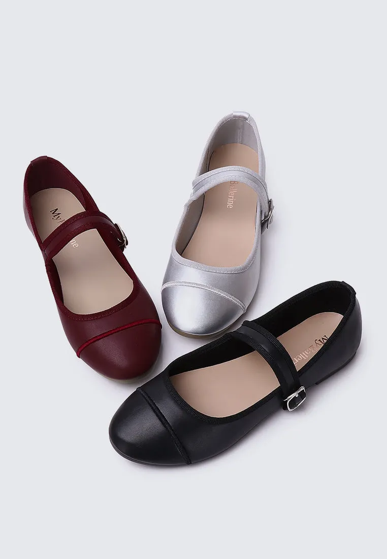 Roan Comfy Ballerina  In Maroon