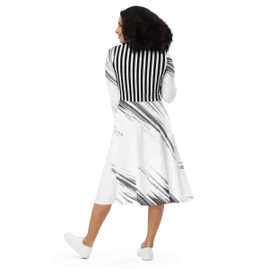 Rockin Long Sleeve Midi Dress to Turn Heads
