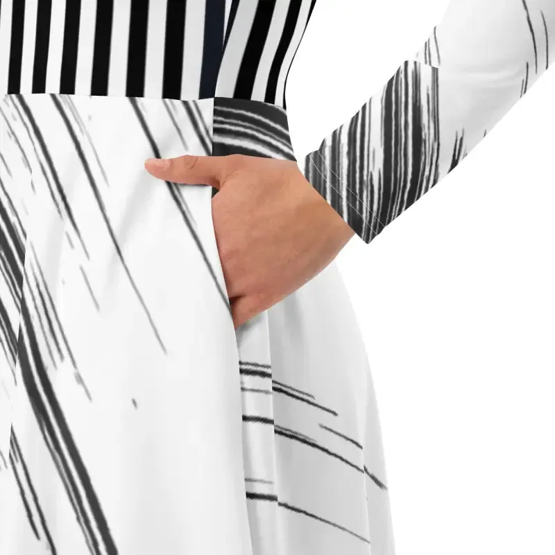 Rockin Long Sleeve Midi Dress to Turn Heads