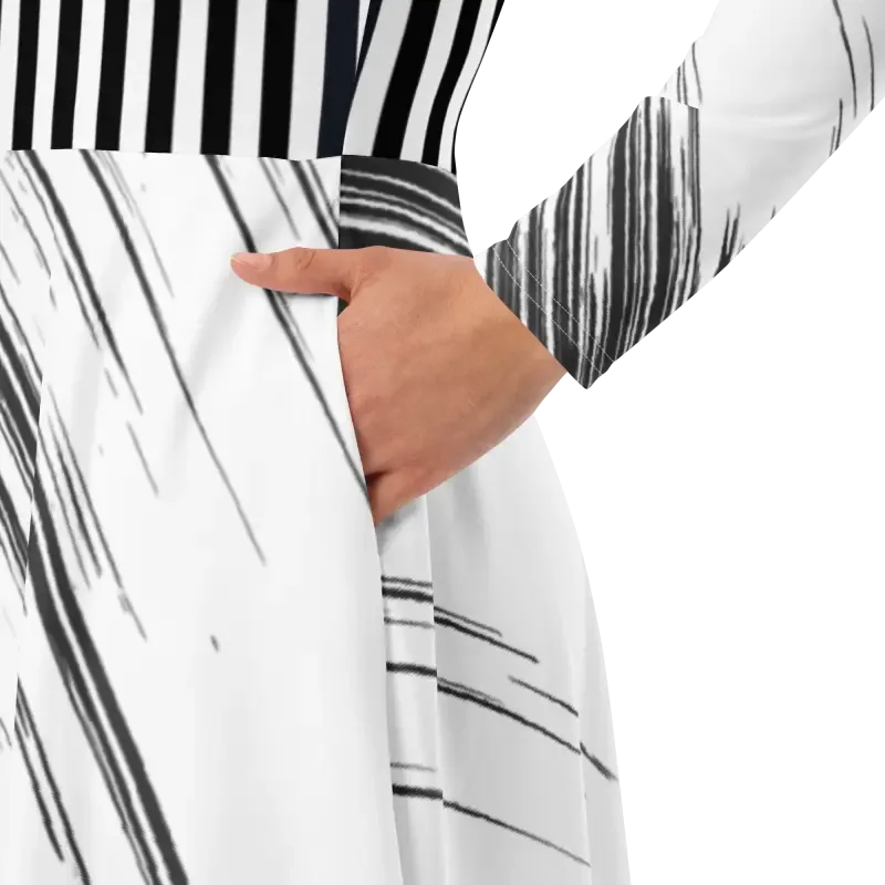 Rockin Long Sleeve Midi Dress to Turn Heads