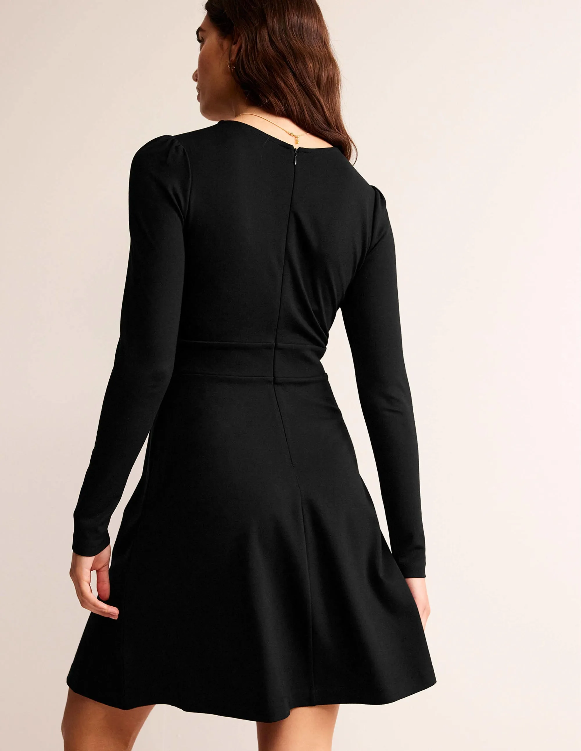 Sabrina Ponte Dress-Black