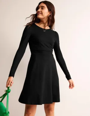 Sabrina Ponte Dress-Black