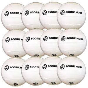 Score More Football Trainer Size 5 White 6 Pack 70% recycled rubber