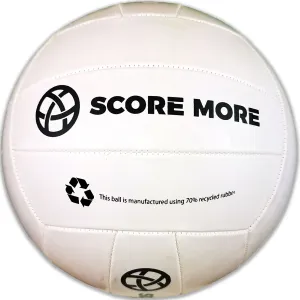 Score More Football Trainer Size 5 White PREPUMPED 70% recycled rubber