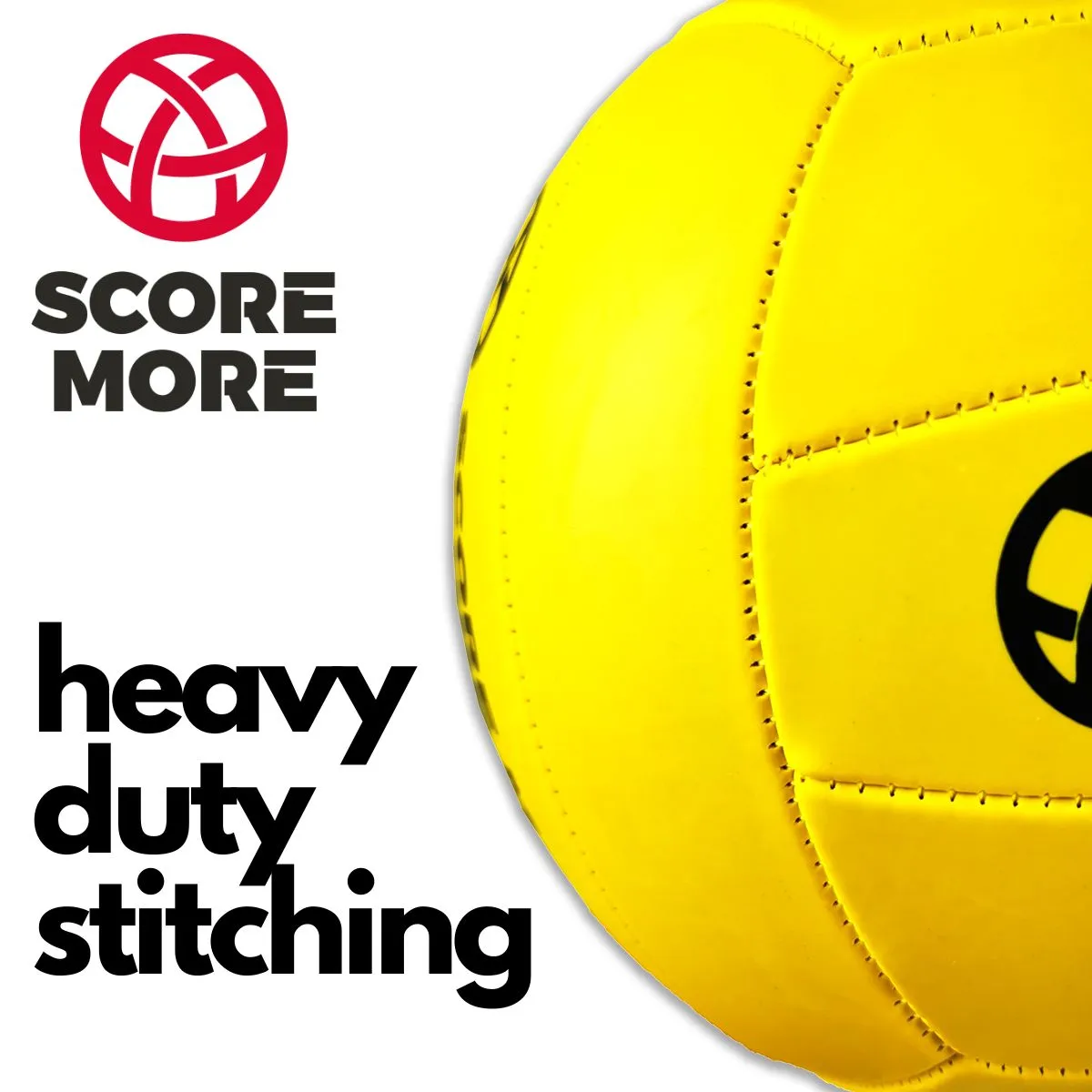 Score More Football Trainer Size 5 Yellow 6 Pack 70% recycled rubber