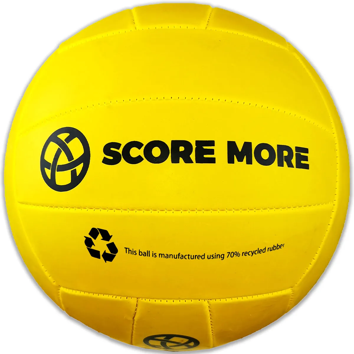 Score More Football Trainer Size 5 Yellow PREPUMPED! 70% recycled rubber