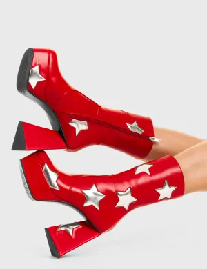 Seeking Stars Platform Ankle Boots