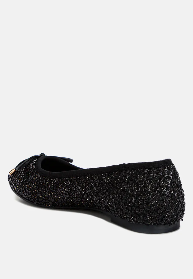 Sequin Embellished Ballet Flats By MODE