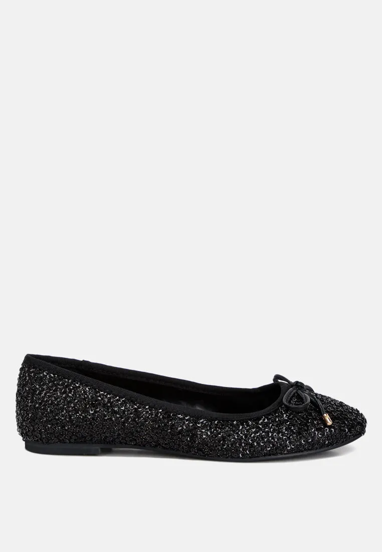 Sequin Embellished Ballet Flats By MODE