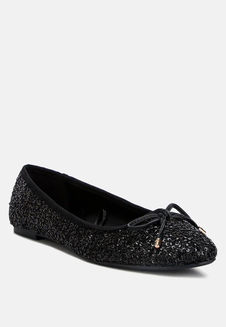 Sequin Embellished Ballet Flats By MODE