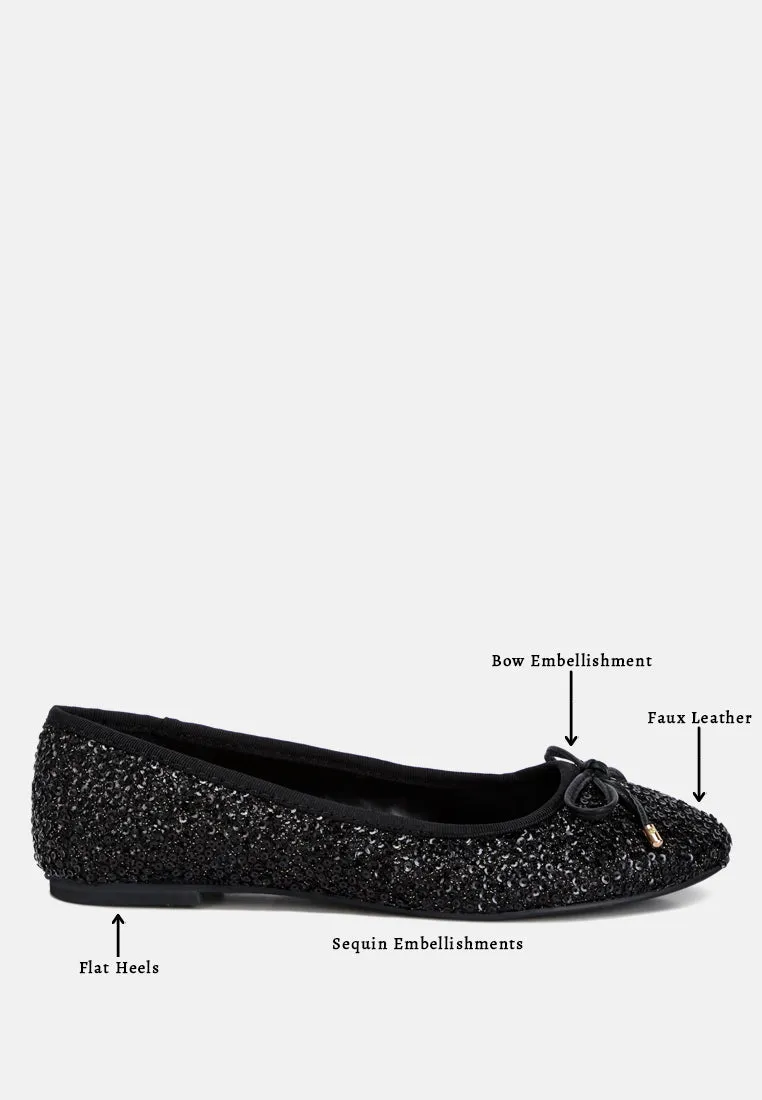Sequin Embellished Ballet Flats By MODE