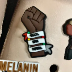 SHOE CHARMS - BROWN BLM FIST
