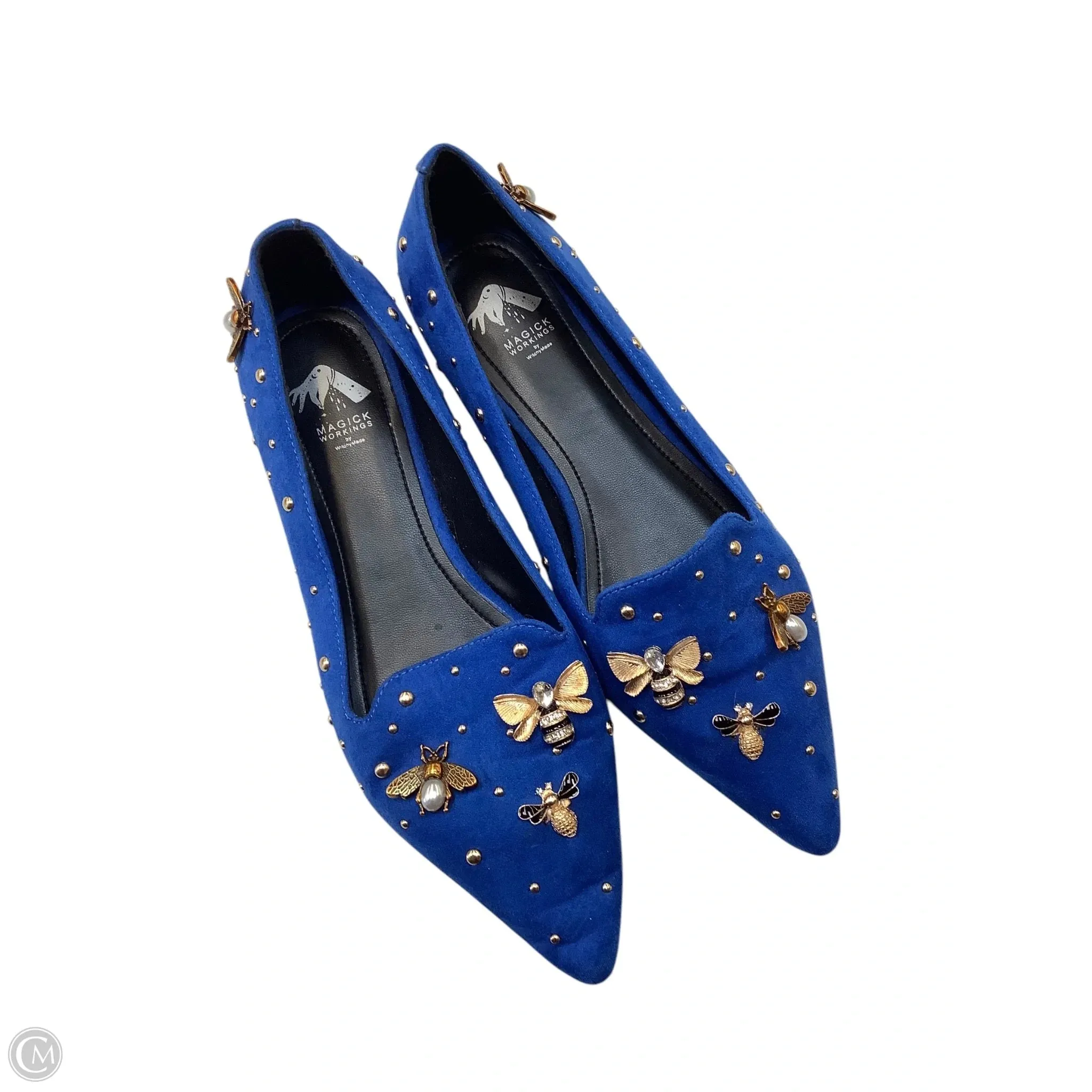 Shoes Flats By Cmc In Blue, Size: 6(36)