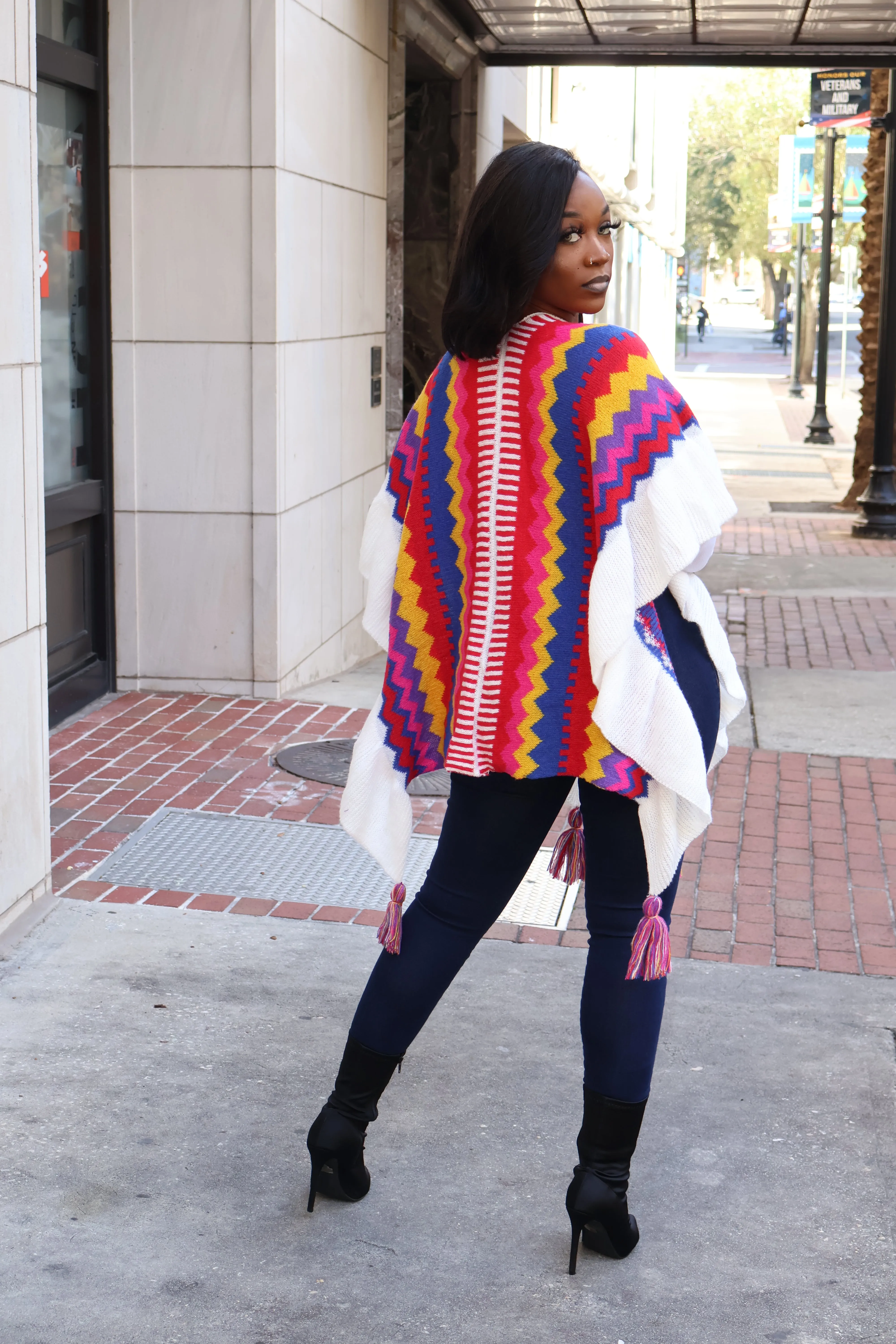 Siesta Sass Open Front Poncho