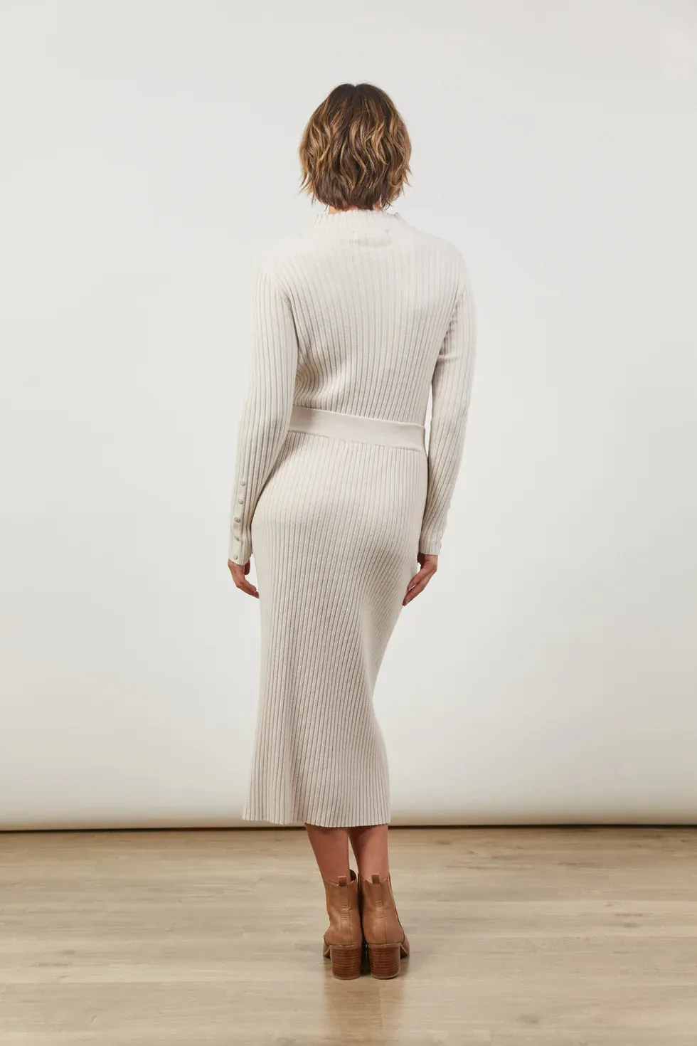 Skyline Knit Skirt - Creme