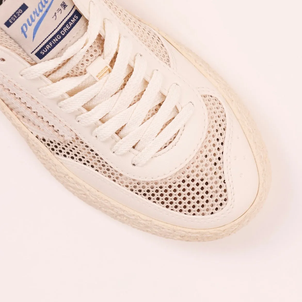 Sneaker eco-friendly Puraai Beach Breeze in tessuto pelle bianca