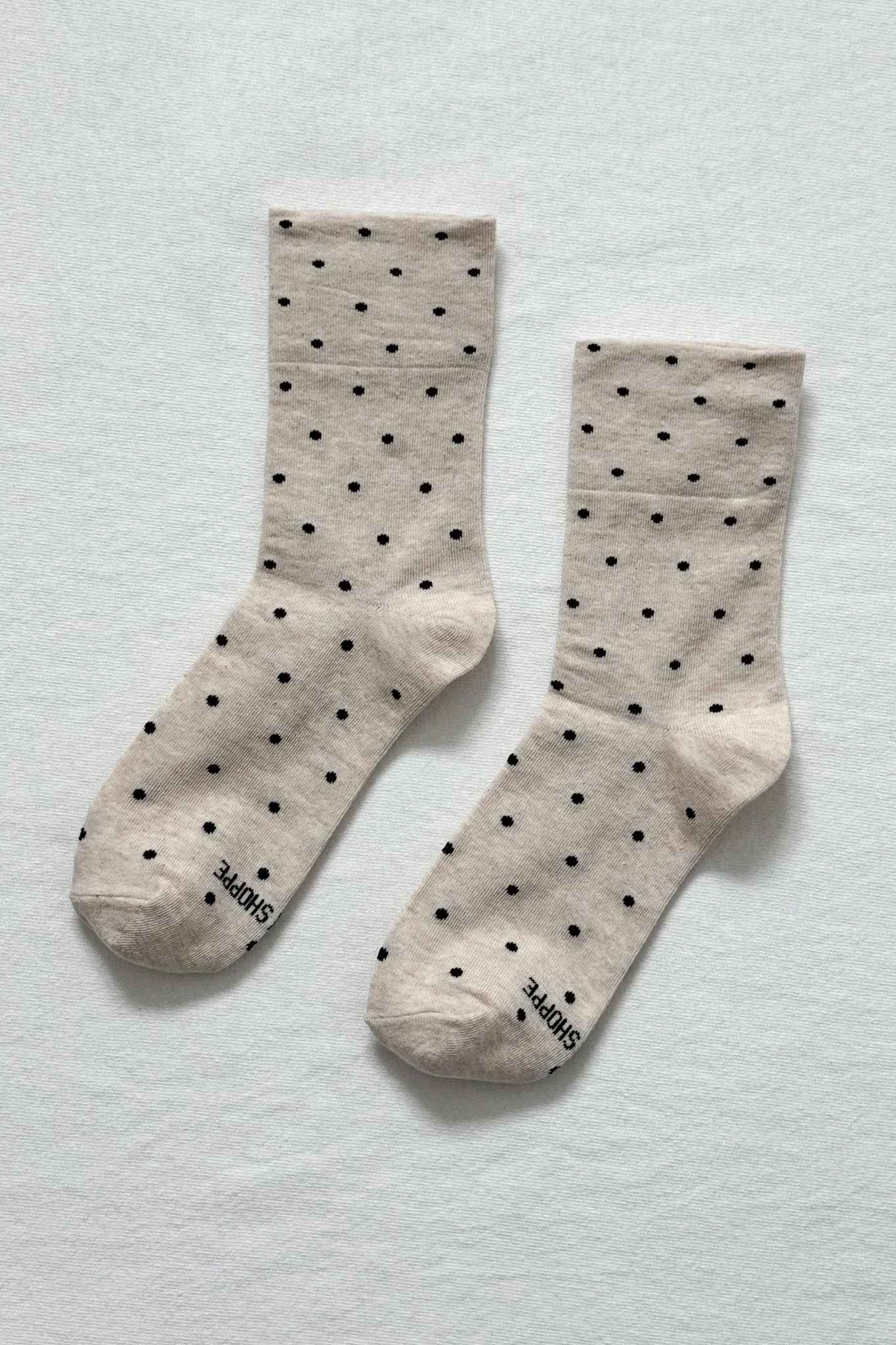 Sneaker Socks - Polka Dot- Oatmeal / Black