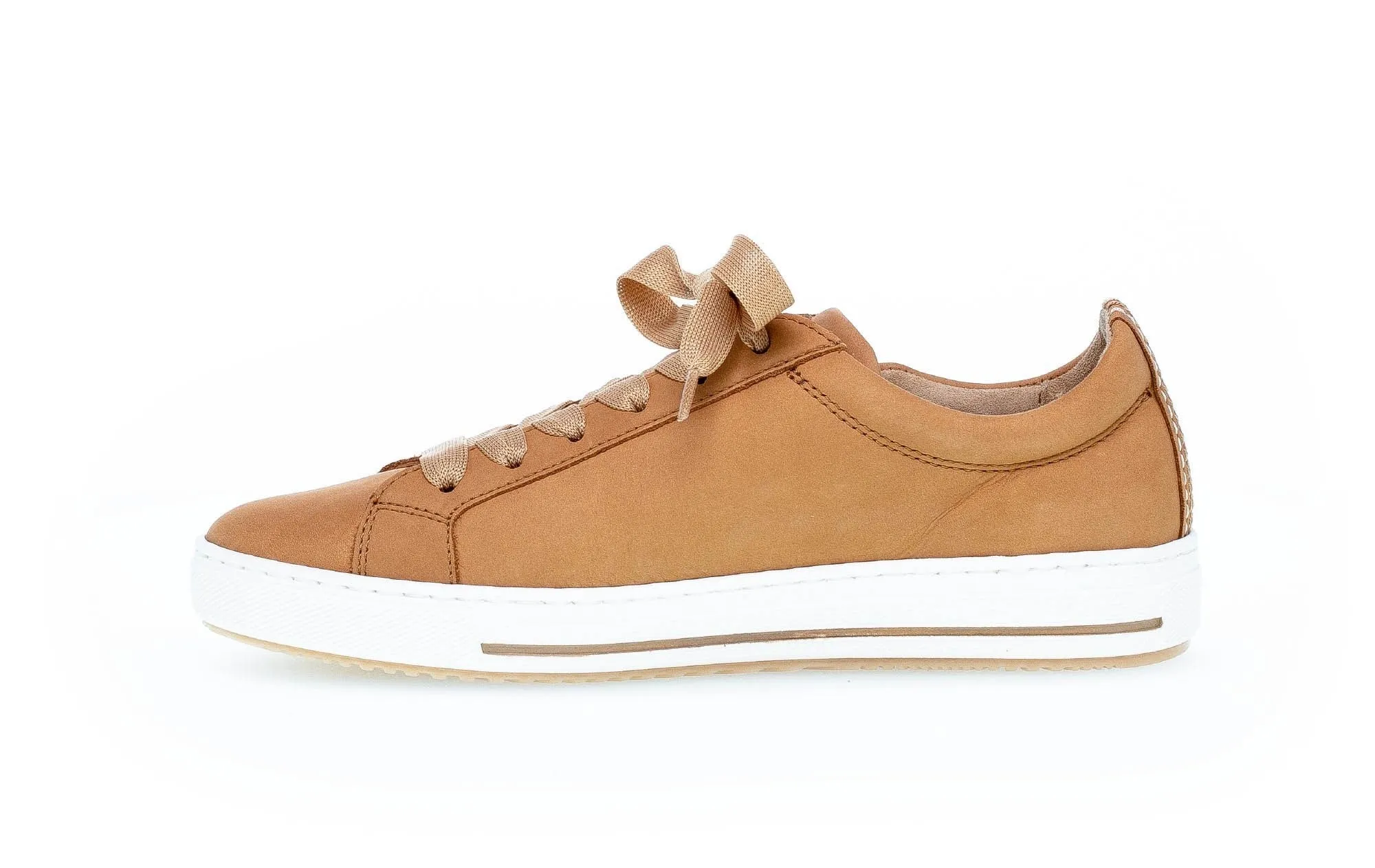Sneakers cognac en cuir