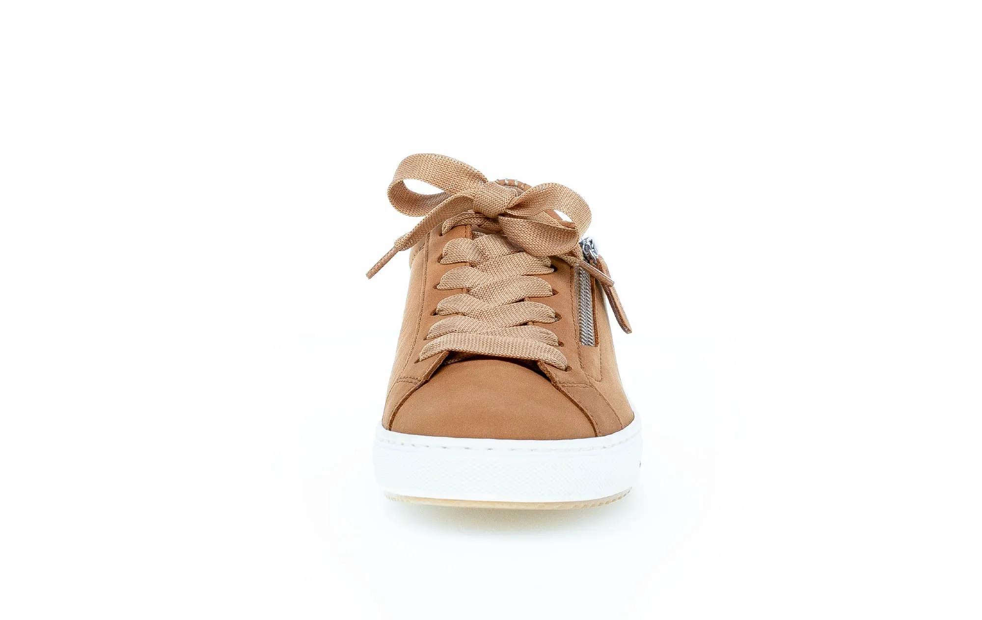Sneakers cognac en cuir
