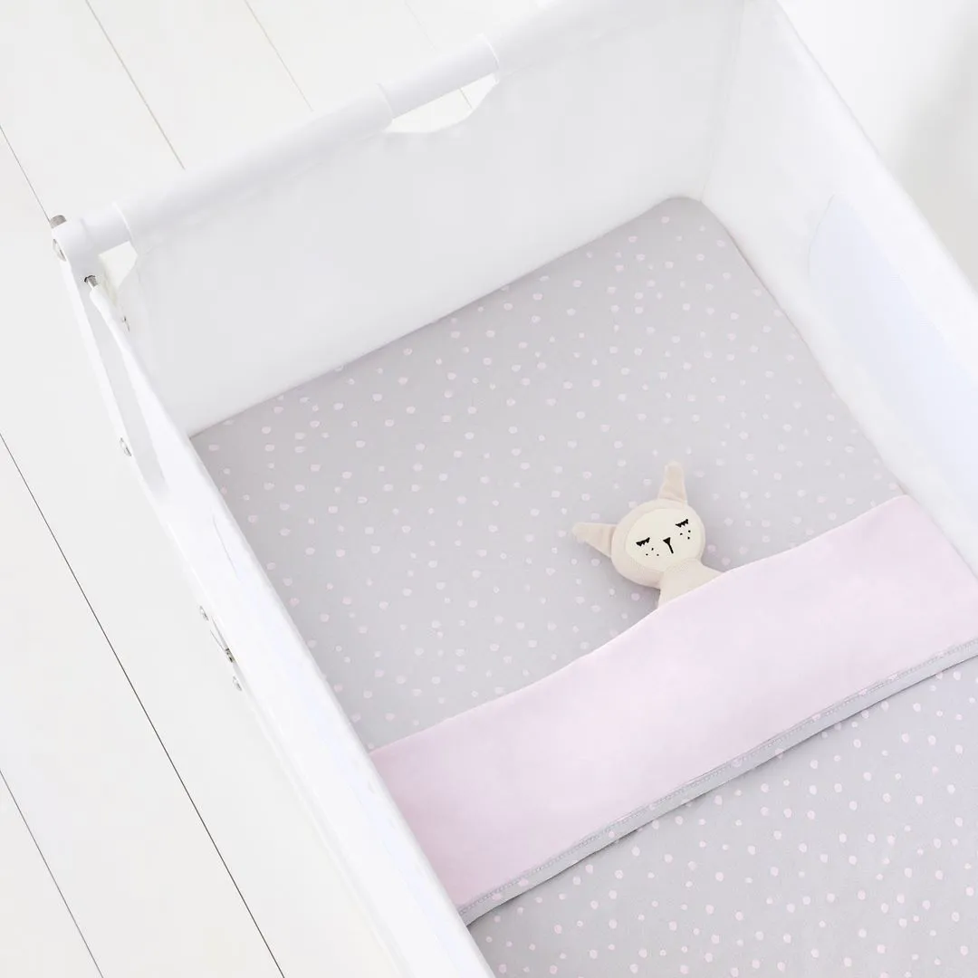 SnuzPod Crib 2 Pack Fitted Sheets - Rose Spots