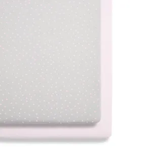 SnuzPod Crib 2 Pack Fitted Sheets - Rose Spots